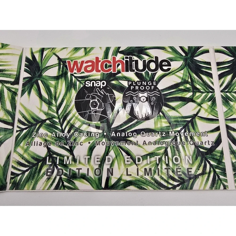 Watchitude Snap Palm‎ Tree Limited Edition Slap Watch #612 New in Box -3411